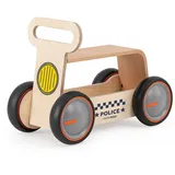 Mamatoyz Holz Rutschauto & Lauflernwagen Polizei | Natur | 47x25x34 cm - Natur