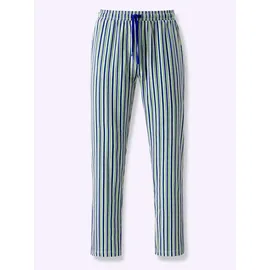 Witt Weiden Schlafhose gestreift royalblau/apfel 52/54