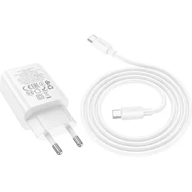 HOCO Ladegerät N60 USB-C 20W + Kabel Typ C auf C Weiß