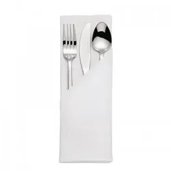Gastronoble Mitre Luxury Satin Band Servietten weiß 55cm