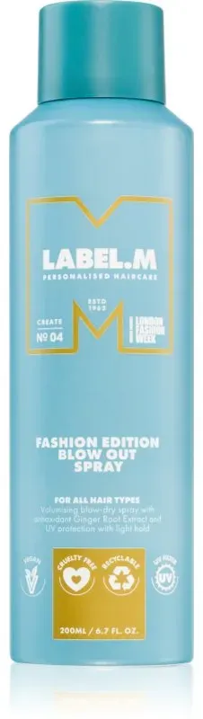 label.m Fashion Edition Föhnspray für natürliche Geschmeidigkeit und Haarvolumen 200 ml