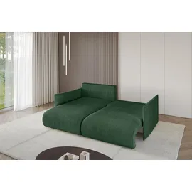 altdecor Ecksofa Cord 2-Sitzer Grün