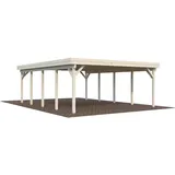 Palmako Karl Doppel-Carport 600 x 762 cm Transparent tauchgrundiert