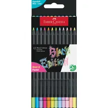 Faber-Castell Buntstifte Black Edition Neon + Pastell