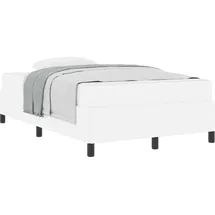 vidaXL Bettrahmen mit Matratze Weiß 120 x 200 cm Stoff 3398995