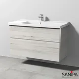 Sanipa Waschtischunterschrank 2 Auszüge 100 x 59,1 cm Weiß