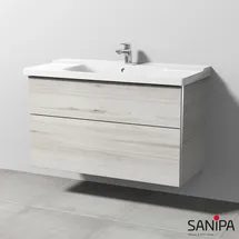 Sanipa Waschtischunterschrank 2 Auszüge 100 x 59,1 cm Weiß