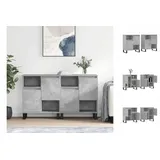 vidaXL Sideboards 2 Stk. Betongrau Holzwerkstoff