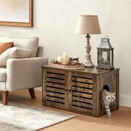 Songmics Katzentoilette 80x53x49,2cm Braun