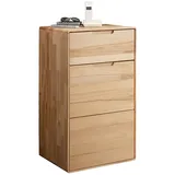 Lomadox Kommode KALAMANTA-69, Massivholz Sideboard Schrank Aufbewahrungsschrank modern in Buche braun