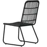 vidaXL Gartenstuhl 59,9 x 67,1 x 57,9 cm schwarz 2 St.