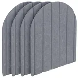 3D Wandpaneele,4 Stück 32x43cm Wandschutz Filz-Paneel Dekorative Wandpaneele Selbstklebend Antikollision Wandpolster für Schlafzimmer,Kinderzimmer (Hellgrau)