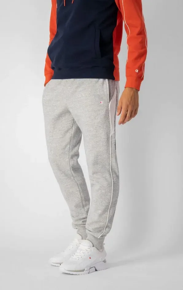 Champion Jogginghose aus Baumwollfleece mit seitlichen Details hellgrau Herren