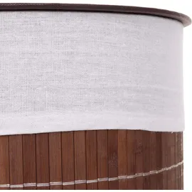 Mendler Wäschekorb HWC-C21, Laundry Wäschebox Wäschesammler Wäschebehälter Wäschetonne, Bambus rund 59x35cm 50l ~ braun