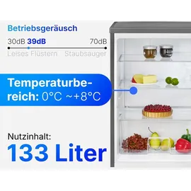 Bomann VS 2195 Kühlschrank (134 l, 850 mm hoch, Edelstahl)