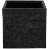 Beliani Blumentopf 40 x 40 x 38 cm Schwarz