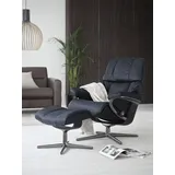 Stressless Stressless® Relaxsessel »Reno«, mit Cross Base, Größe S, M & L, Holzakzent Schwarz blau