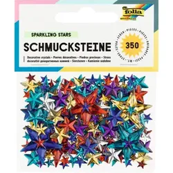 FOLIA Schmucksteine Sterne 1243 Gr.+Farb sort 350ST