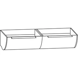 Puris Rounds Waschtischunterschrank für Aufsatzwaschtisch 142 cm mit 1 Auszug, Griff 329, Badmöbel,