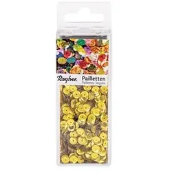 Rayher Streu-Pailletten gelbgold gewölbt Ø 6,0 mm 4.000 St.