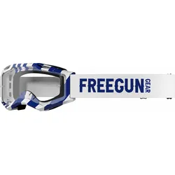 Freegun Danger Motocross Brille, weiss-blau für Männer