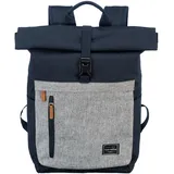 Travelite Laptoprucksack Basics Rollup 35 marine/grau