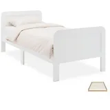 Homestyle4u Komfortbett 90 x 200 cm Weiß
