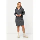 Ulla Popken Midikleid Ringel Schwarz 50/52