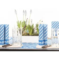 Sovie HORECA Tischdecke Bavaria in blau aus Linclass® Airlaid 80 x 80 cm, 20 Stück - Bayern Bayerisch Wies ́n Volksfest
