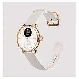 Withings ScanWatch 2 38 mm perl weiß/rosegold, Sport Fluorelastomer-Armband weiß/rosegold