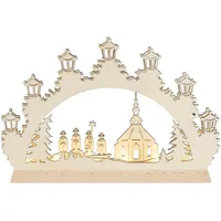 Saico Original Mini Schwibbogen Kurrende 1-tlg Leuchtbogen beige