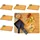 Dune Design Raclettebrett-Set Holz 6-tlg. 30 x 25 cm Beige