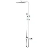 Aloni Duschsystem eckig Chrom 127 cm