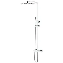 Aloni Duschsystem eckig Chrom 127 cm