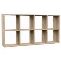 Topeshop Malax 2x4 Sonoma Bücherregal für Wohnzimmer,
