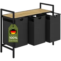 Steelsøn Rigil Wäschesammler 3 Fächer – Wäschekorb mit 1