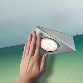 Paulmann LED Unterschrankleuchte Dreieck 3x2,8W 140x110mm 3x170lm 230/12V eckig Eisen gebürstet