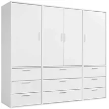mokebo Drehtürenschrank Der Grenzenlose 210 x 187 x 58 cm Weiß
