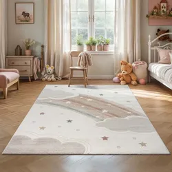 Kinderzimmer Teppich Emilia Kids Regenbogen mehrfarbig