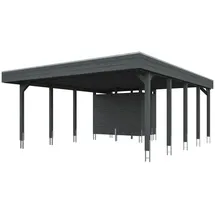 SKANHOLZ Doppelcarport Friesland 5,46 x 7,08 m schiefergrau inkl. Abstellraum