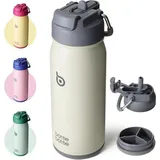 luxuskollektion Edelstahl Trinkflasche Grau 0,47 l