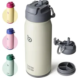 luxuskollektion Edelstahl Trinkflasche Grau 0,47 l