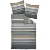 JANINE Davos Gestreift Grau 155 x 220 cm + 80 x 80 cm