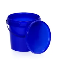 Benbow Eimer mit Deckel 1l Blau - lebensmittelecht, stabil,