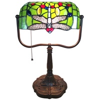 5LL-6012 Tiffany-Tischlampe-Bankerlampe-Stehlampe-Schreibtischlampe Libelle 25*2