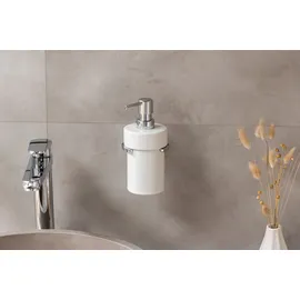 Wenko Seifenspender Isera 25032100 silber/weiß Edelstahl/Keramik 200,0 ml, 1 St.