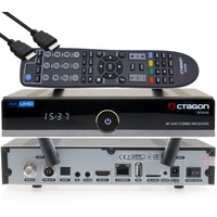 OCTAGON SF8008 4K UHD HDR Combo Receiver 1x DVB-S2X & 1x DVB-C/ DVB-T2 - Satellit, Kabel/ terrestrische Signal, E2 Linux Smart TV Box, Media Server, Aufnahmefunktion, EasyMouse HDMI, Dual WiFi