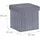 Relaxdays Sitzhocker mit Stauraum Polyester 36 x 35 x 35 cm Grau