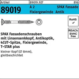 SPAX Fassadenschraube Linsensenkkopf 4,5 x 60 mm 100 Stück