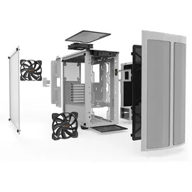 be quiet! Pure Base 500DX weiß, Glasfenster (BGW38)